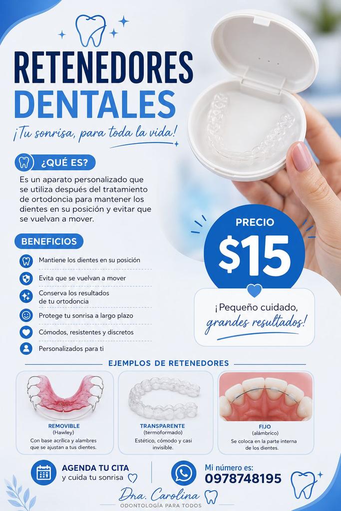Precios de retenedores dentales por tipo